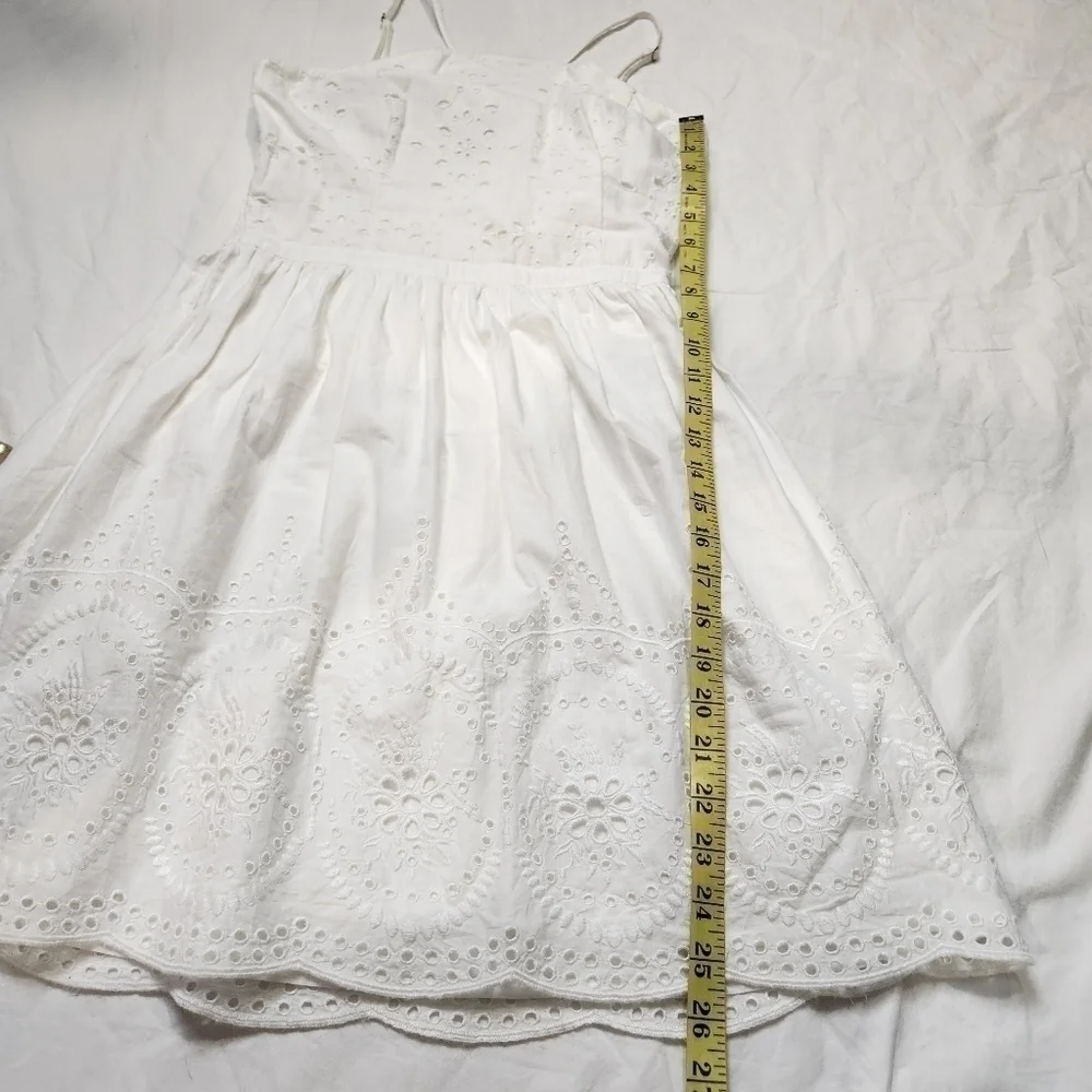 Mini dress White color Cotton Halter dress A&F Size S - Picture 14 of 14